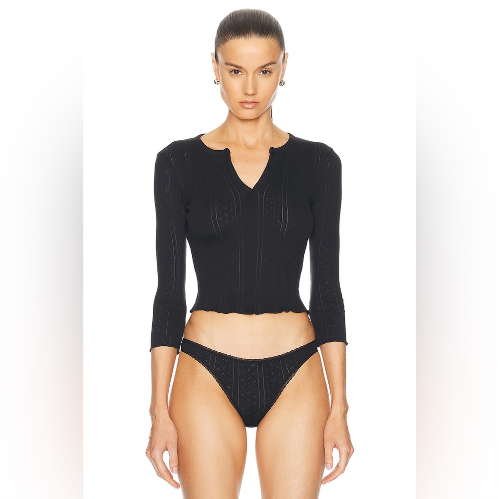 Cou Cou Intimates Henley Top Size Small